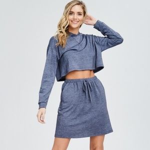 CRESCENT Navy Two Piece Lounge Set